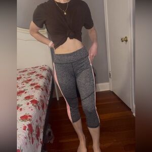 Gray and pink leggings